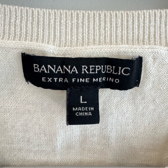 Banana Republic Merino Wool Striped J’adore Sweater Large - Picture 3 of 5